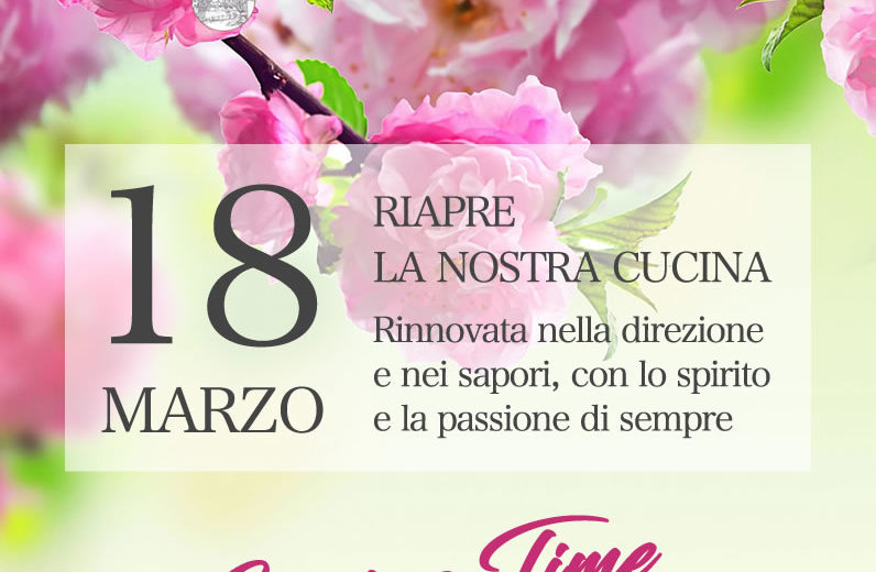 18 Marzo - Riapre la nostra Cucina!